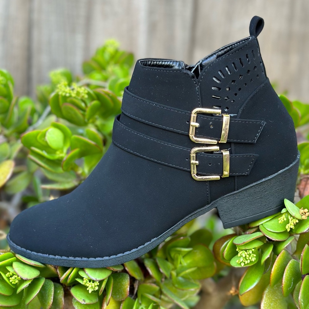Women's double strap booties